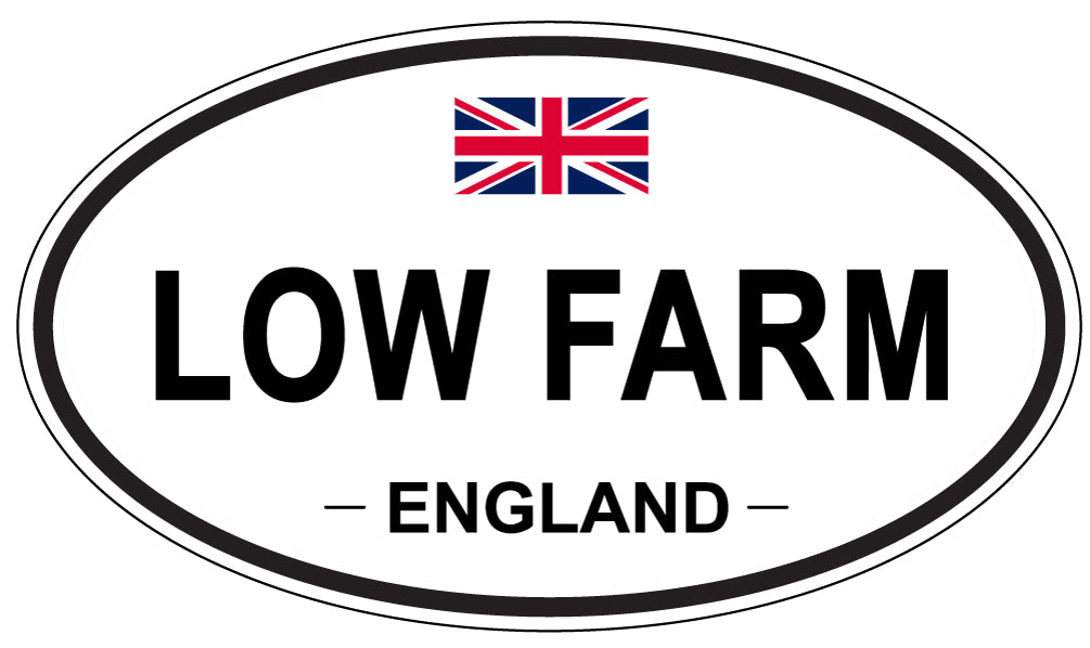 LOW FARM, ENGLAND - Oval Sticker