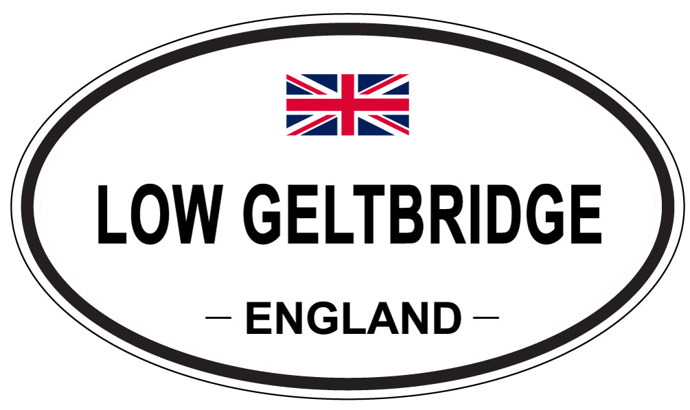 LOW GELTBRIDGE, ENGLAND - Oval Sticker
