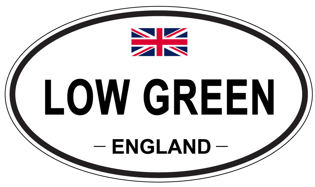 LOW GREEN, ENGLAND - Oval Sticker