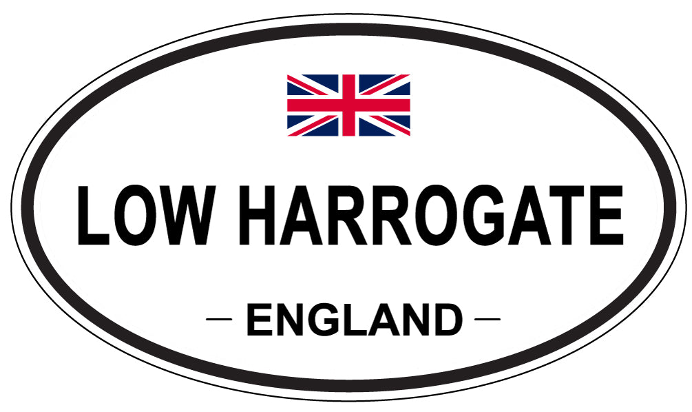 LOW HARROGATE, ENGLAND - Oval Sticker
