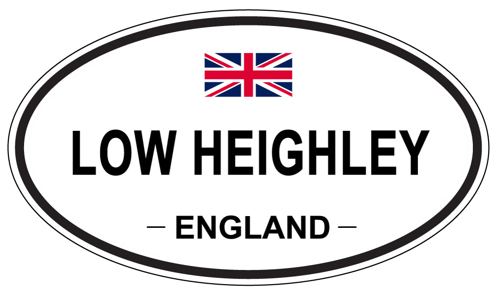 LOW HEIGHLEY, England - Oval Magnet