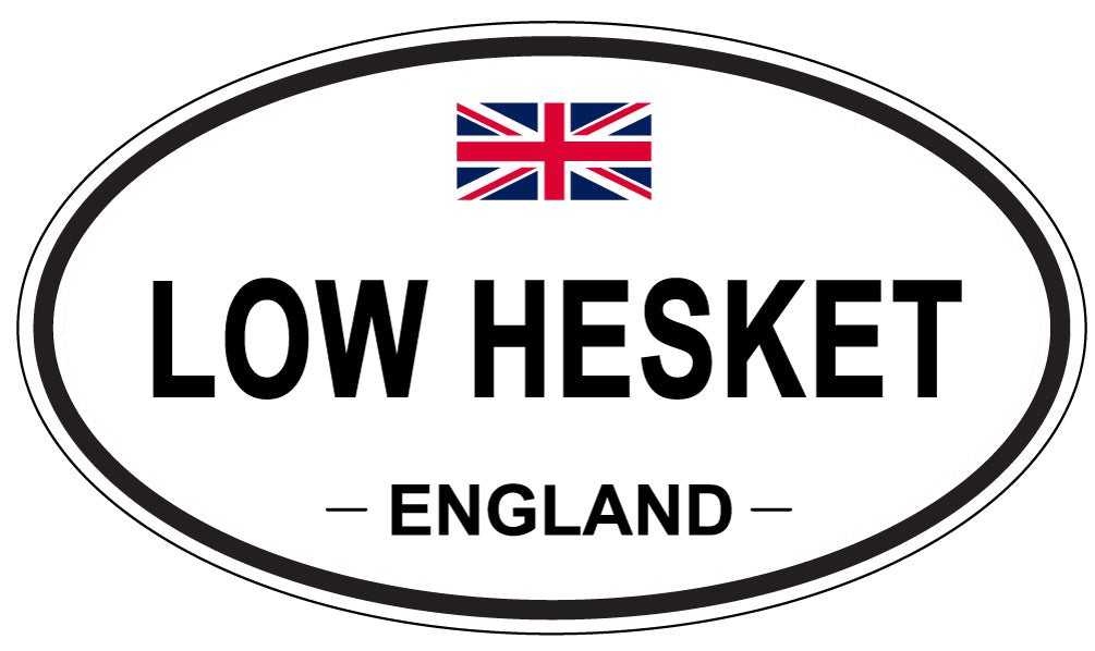 LOW HESKET, ENGLAND - Oval Sticker