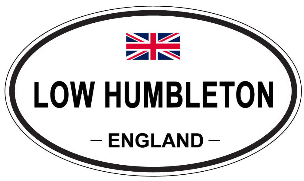 LOW HUMBLETON, ENGLAND - Oval Sticker