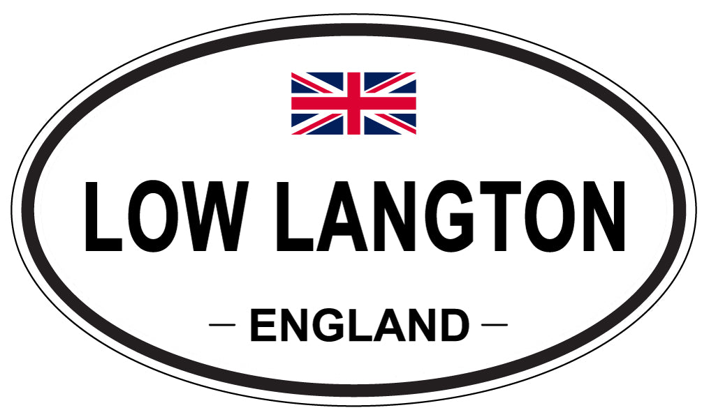 LOW LANGTON, ENGLAND - Oval Sticker