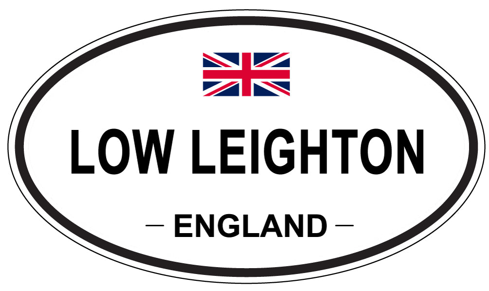 LOW LEIGHTON, ENGLAND - Oval Sticker