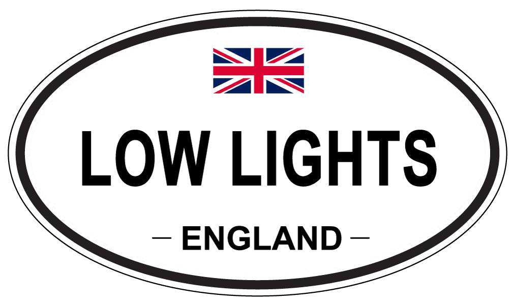 LOW LIGHTS, ENGLAND - Oval Sticker