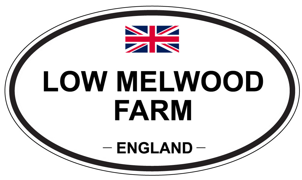 LOW MELWOOD FARM, ENGLAND - Oval Sticker