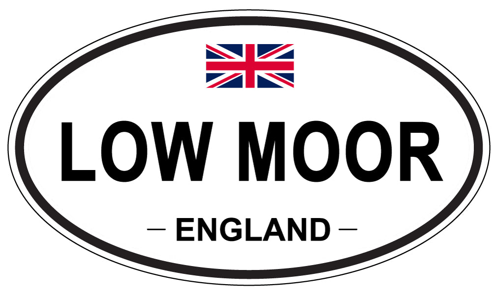 LOW MOOR, ENGLAND - Oval Sticker