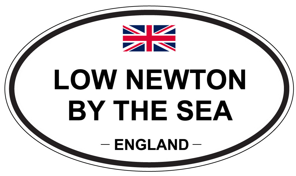 LOW NEWTON BY THE SEA, ENGLAND - Oval Sticker