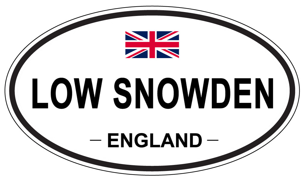 LOW SNOWDEN, ENGLAND - Oval Sticker