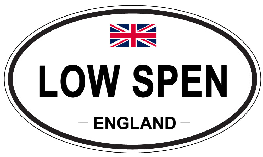 LOW SPEN, ENGLAND - Oval Sticker