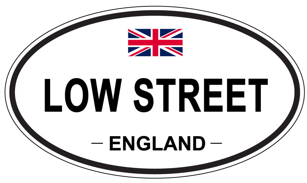 LOW STREET, England - Oval Magnet
