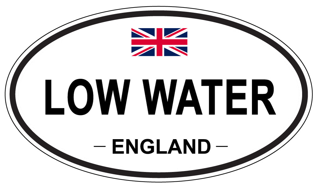 LOW WATER, England - Oval Magnet