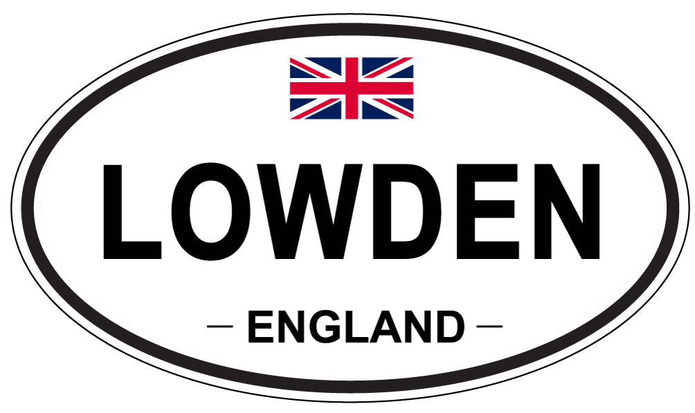 LOWDEN, ENGLAND - Oval Sticker