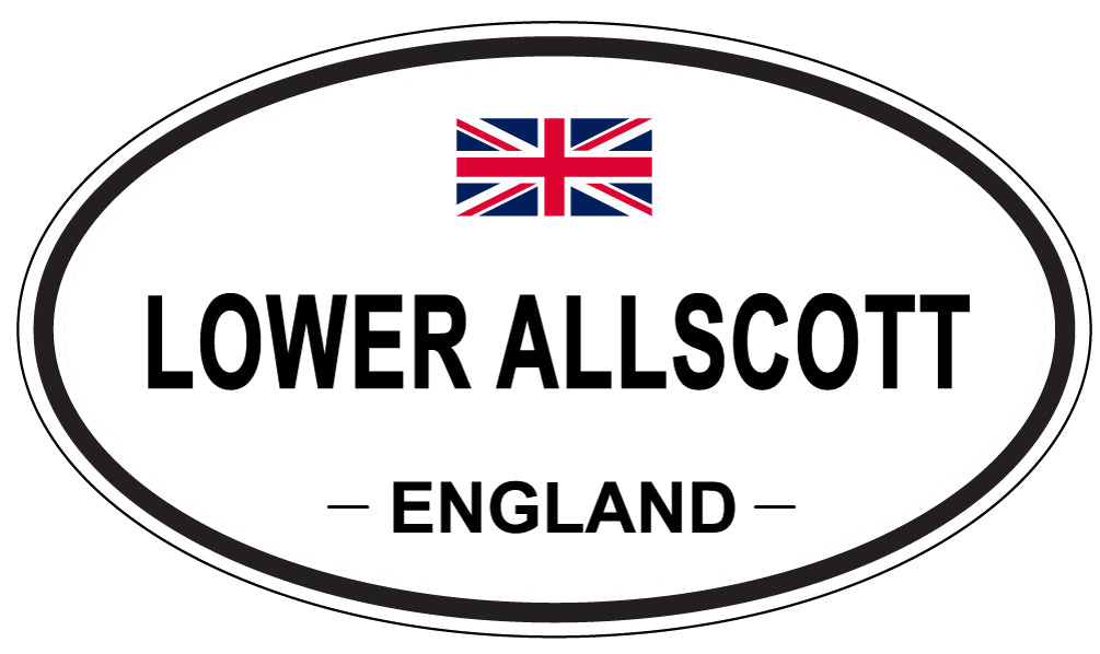 LOWER ALLSCOTT, ENGLAND - Oval Sticker