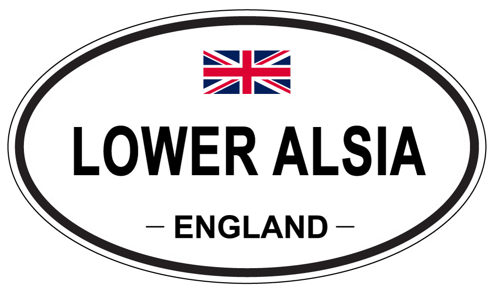 LOWER ALSIA, ENGLAND - Oval Sticker