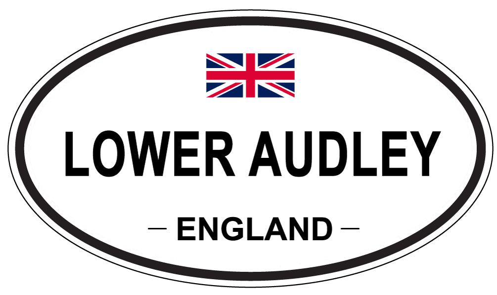 LOWER AUDLEY, ENGLAND - Oval Sticker
