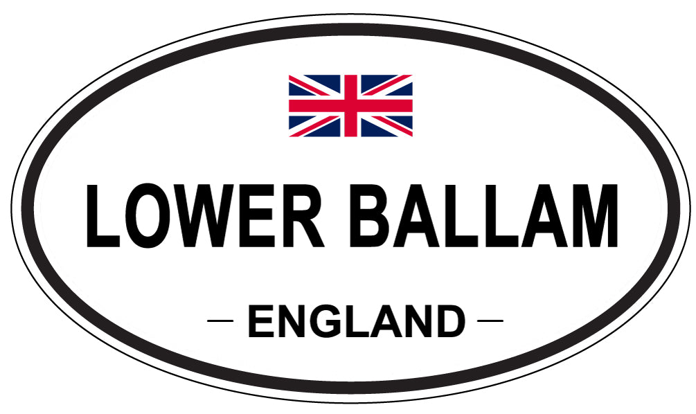 LOWER BALLAM, ENGLAND - Oval Sticker