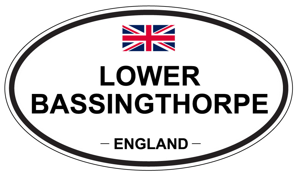 LOWER BASSINGTHORPE, ENGLAND - Oval Sticker