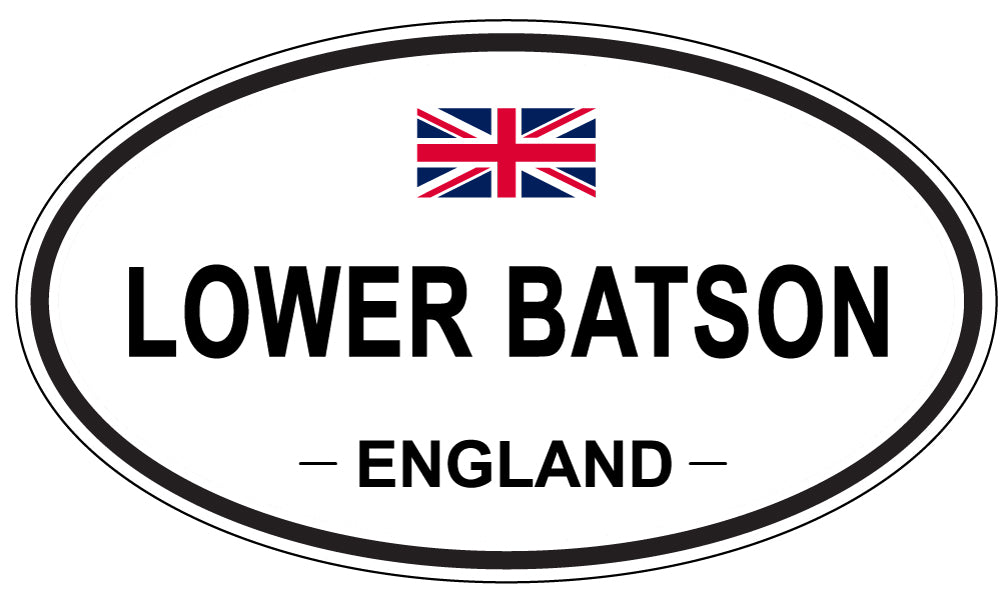 LOWER BATSON, ENGLAND - Oval Sticker
