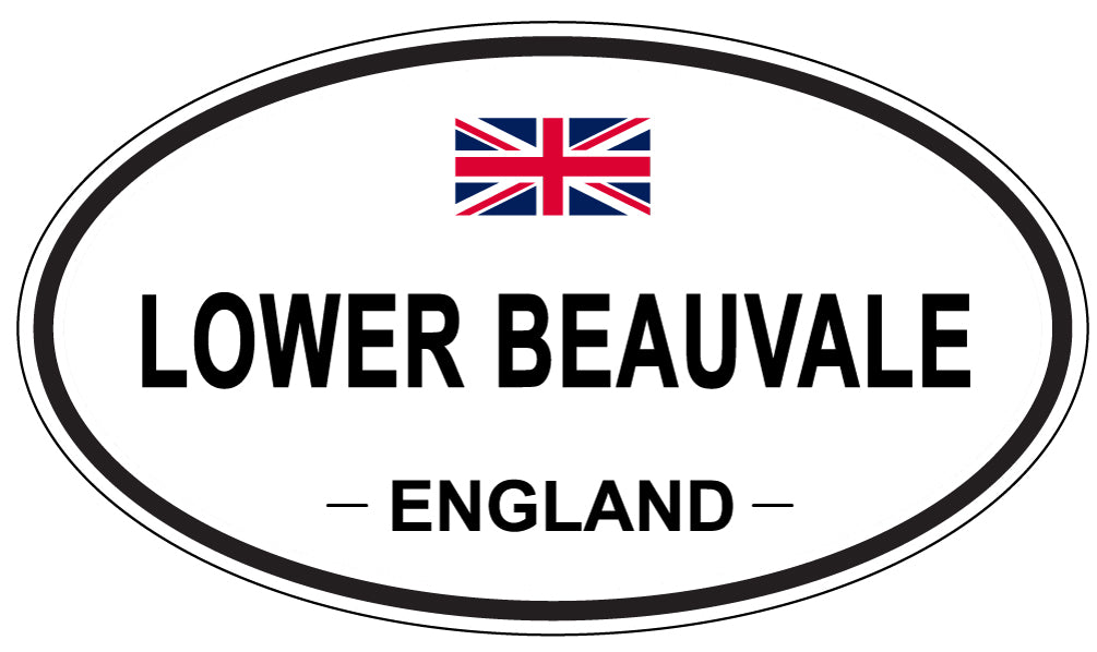 LOWER BEAUVALE, ENGLAND - Oval Sticker