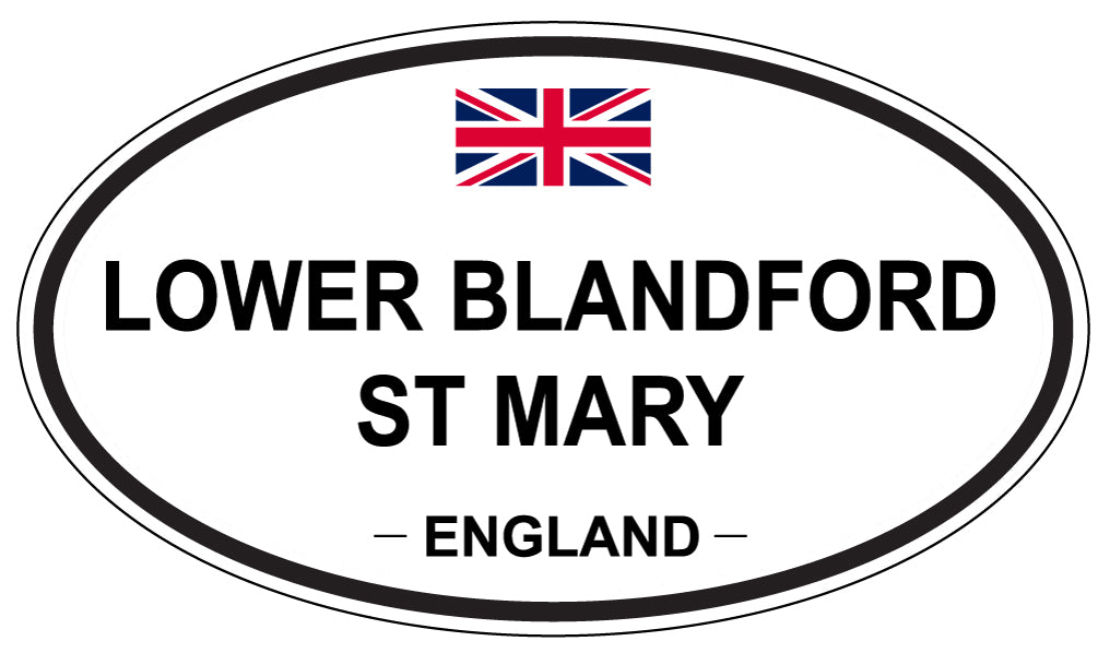 LOWER BLANDFORD ST MARY, ENGLAND - Oval Sticker