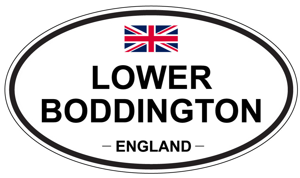 LOWER BODDINGTON, ENGLAND - Oval Sticker