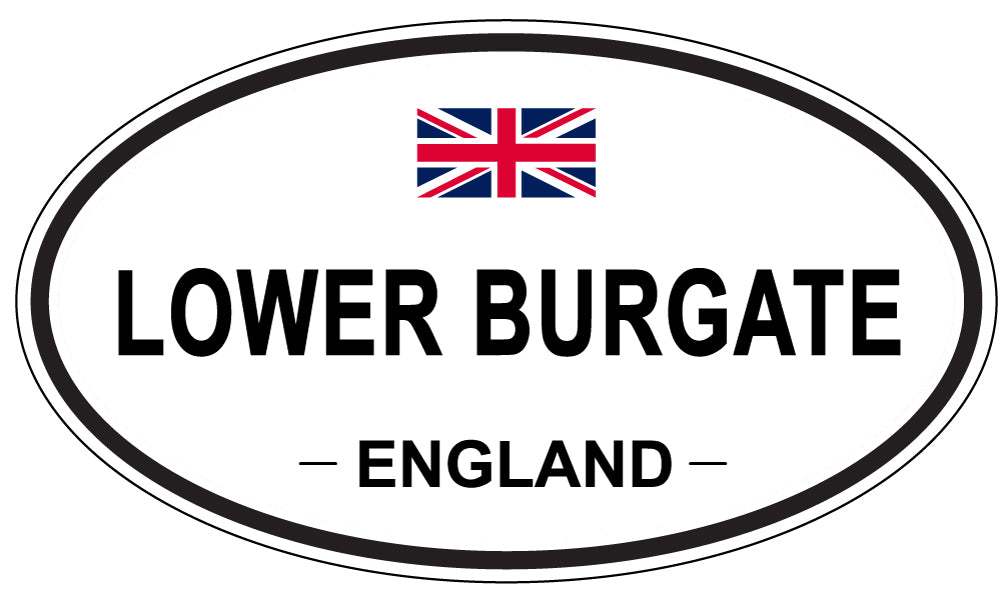 LOWER BURGATE, ENGLAND - Oval Sticker