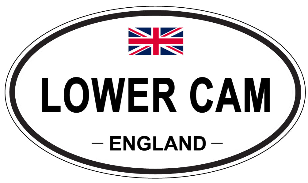 LOWER CAM, ENGLAND - Oval Sticker