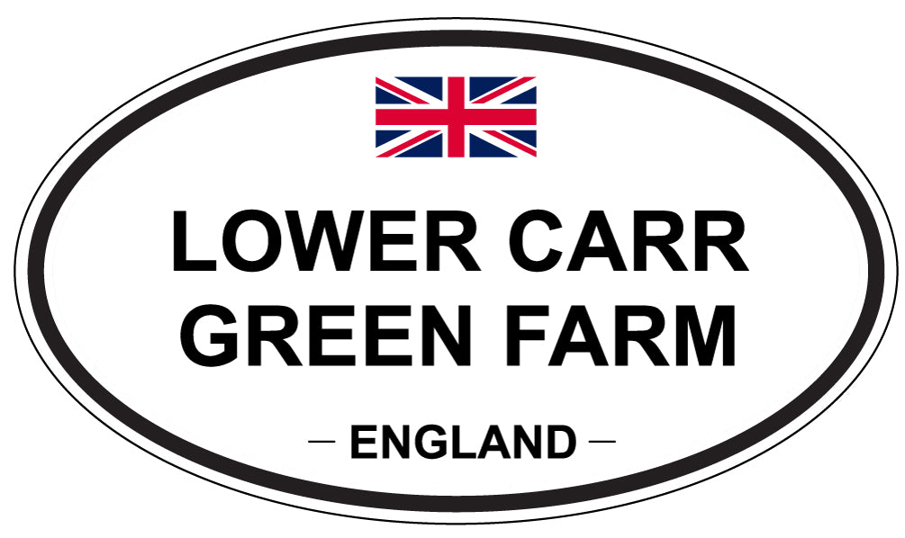 LOWER CARR GREEN FARM, ENGLAND - Oval Sticker