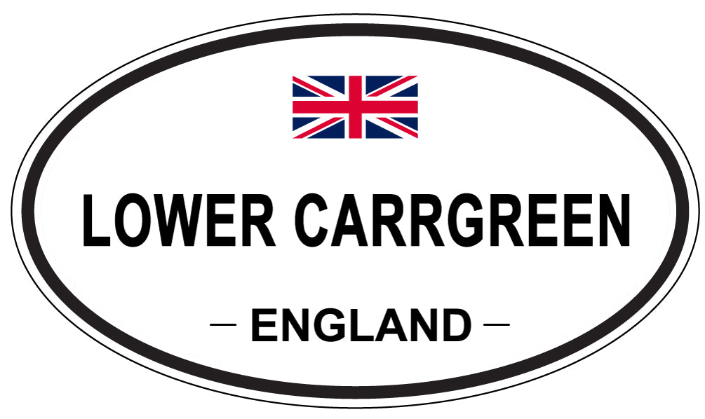 LOWER CARRGREEN, ENGLAND - Oval Sticker