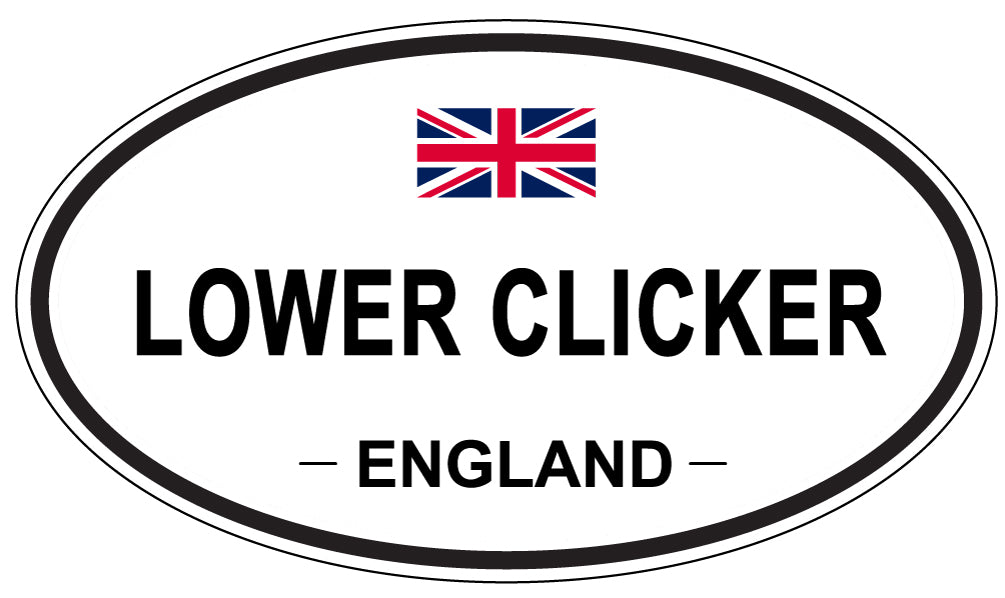 LOWER CLICKER, England - Oval Magnet