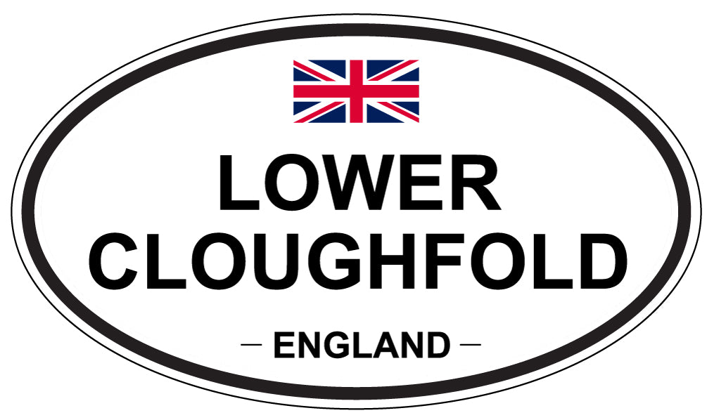 LOWER CLOUGHFOLD, ENGLAND - Oval Sticker