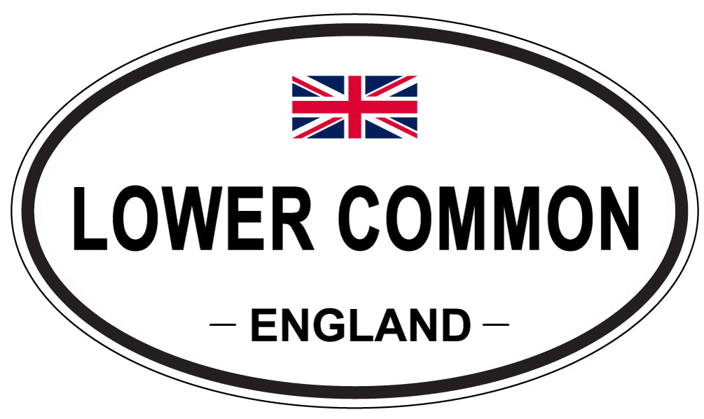 LOWER COMMON, ENGLAND - Oval Sticker