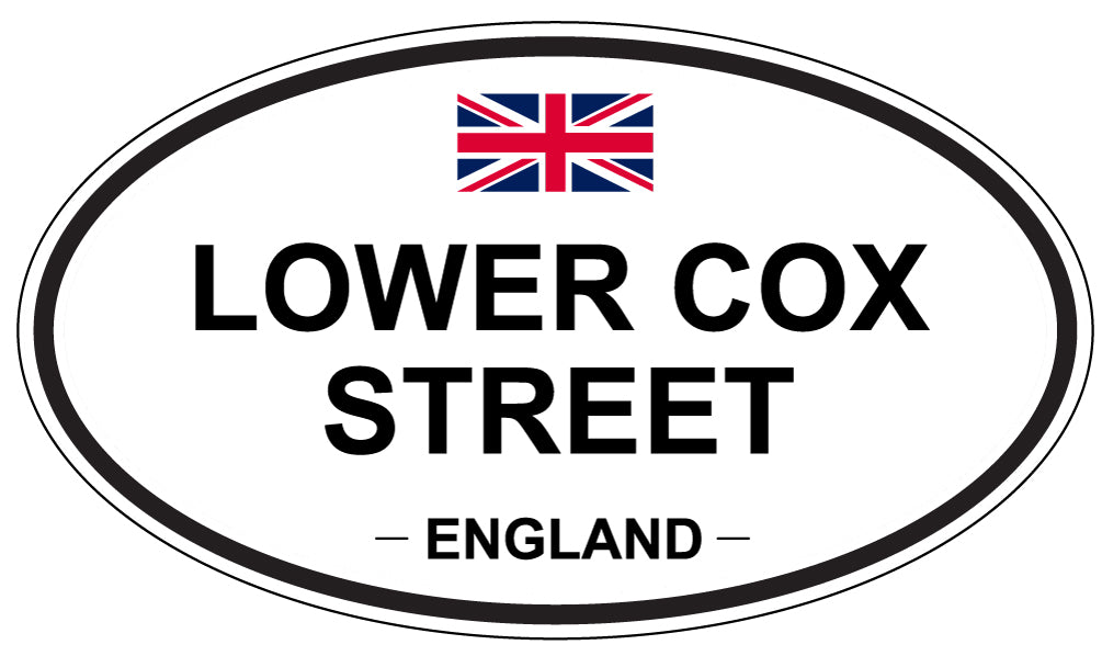 LOWER COX STREET, ENGLAND - Oval Sticker