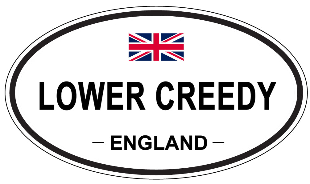 LOWER CREEDY, ENGLAND - Oval Sticker