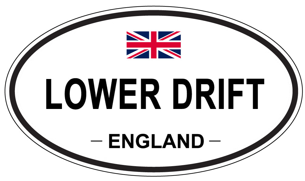 LOWER DRIFT, ENGLAND - Oval Sticker