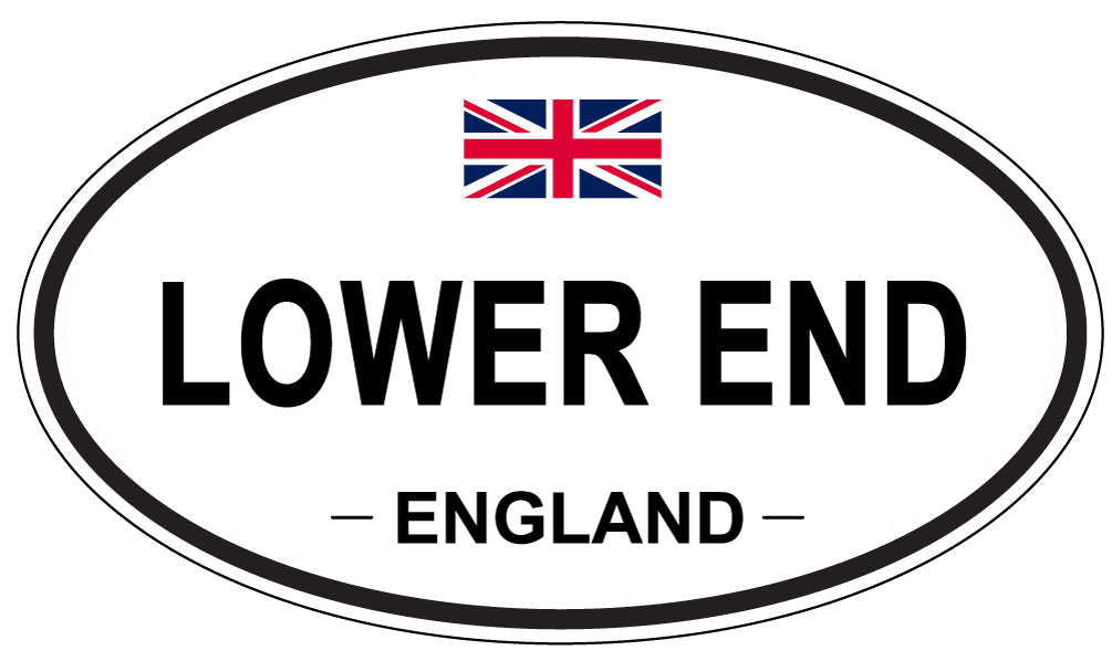 LOWER END, ENGLAND - Oval Sticker