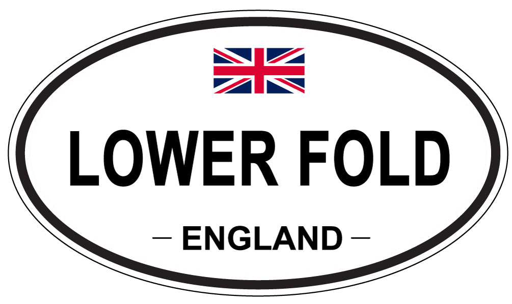 LOWER FOLD, ENGLAND - Oval Sticker