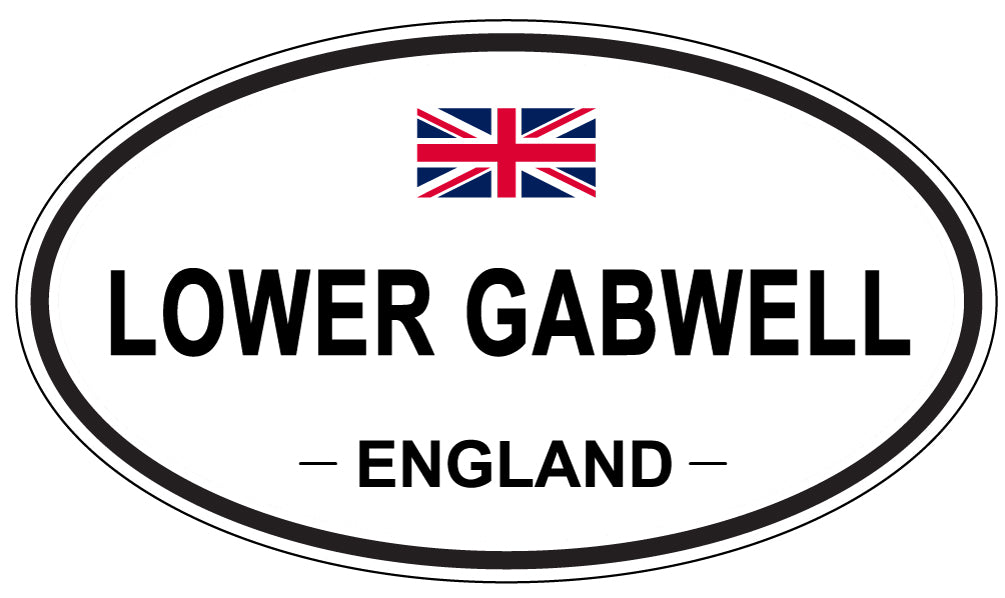 LOWER GABWELL, ENGLAND - Oval Sticker