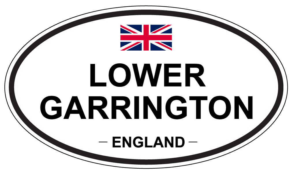 LOWER GARRINGTON, ENGLAND - Oval Sticker