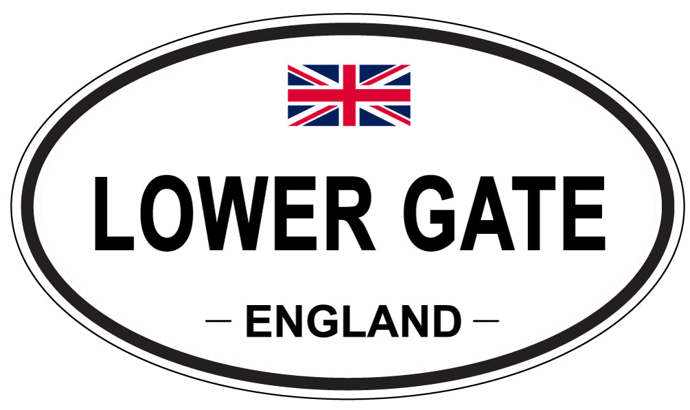 LOWER GATE, ENGLAND - Oval Sticker