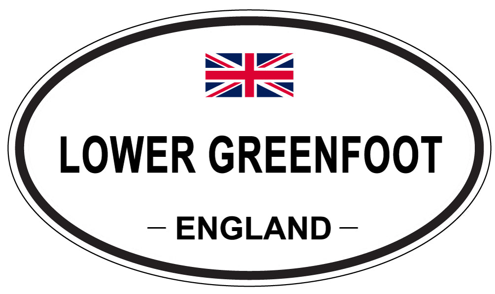 LOWER GREENFOOT, ENGLAND - Oval Sticker