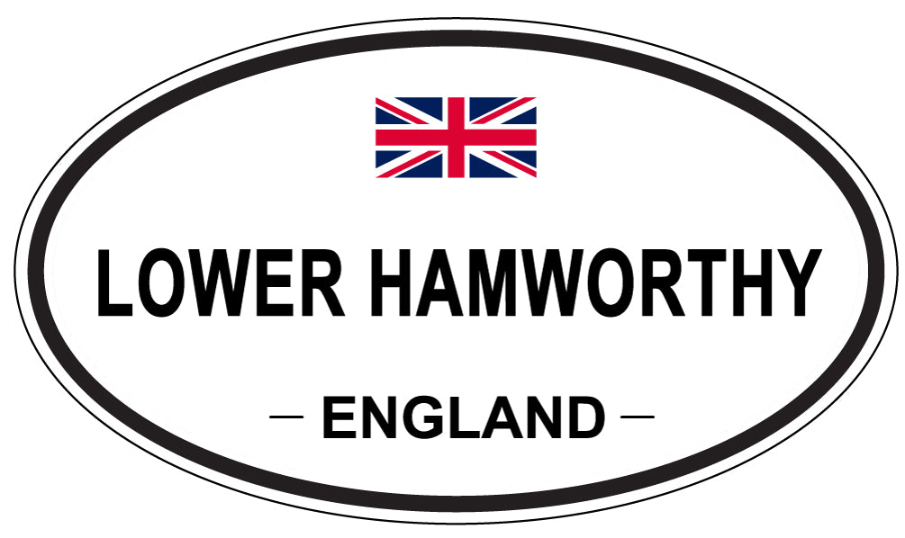 LOWER HAMWORTHY, ENGLAND - Oval Sticker