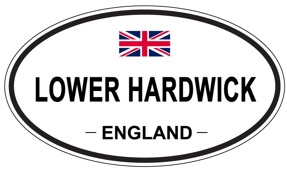LOWER HARDWICK, ENGLAND - Oval Sticker
