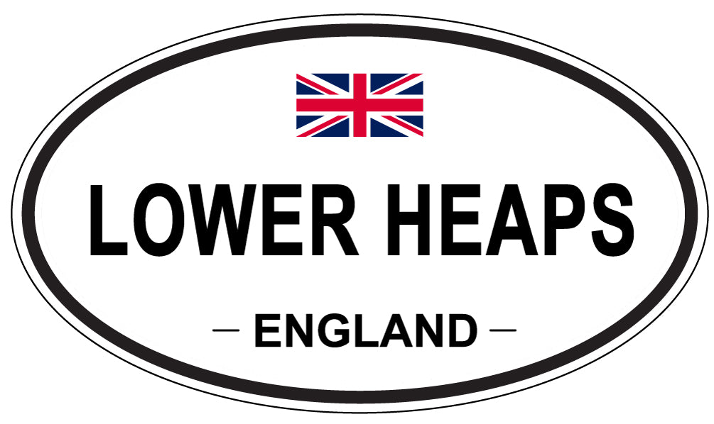 LOWER HEAPS, ENGLAND - Oval Sticker