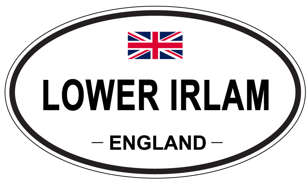 LOWER IRLAM, ENGLAND - Oval Sticker