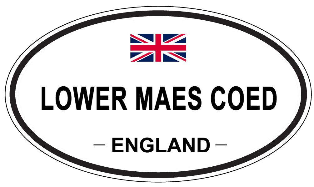 LOWER MAES COED, England - Oval Magnet