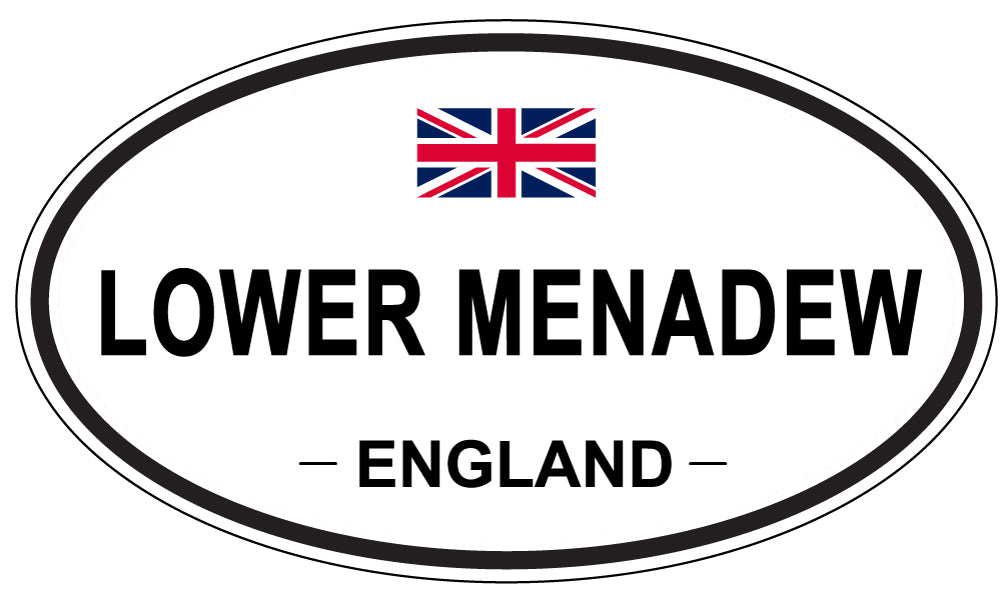 LOWER MENADEW, ENGLAND - Oval Sticker
