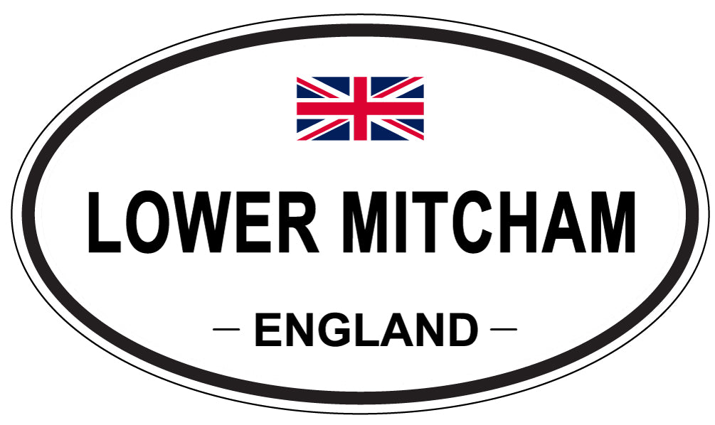 LOWER MITCHAM, ENGLAND - Oval Sticker